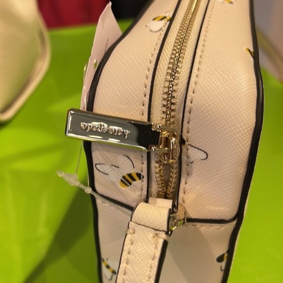 Kate Spade Staci Bee Mini Camera Bag Parchment Multi - Picture 3 of 15